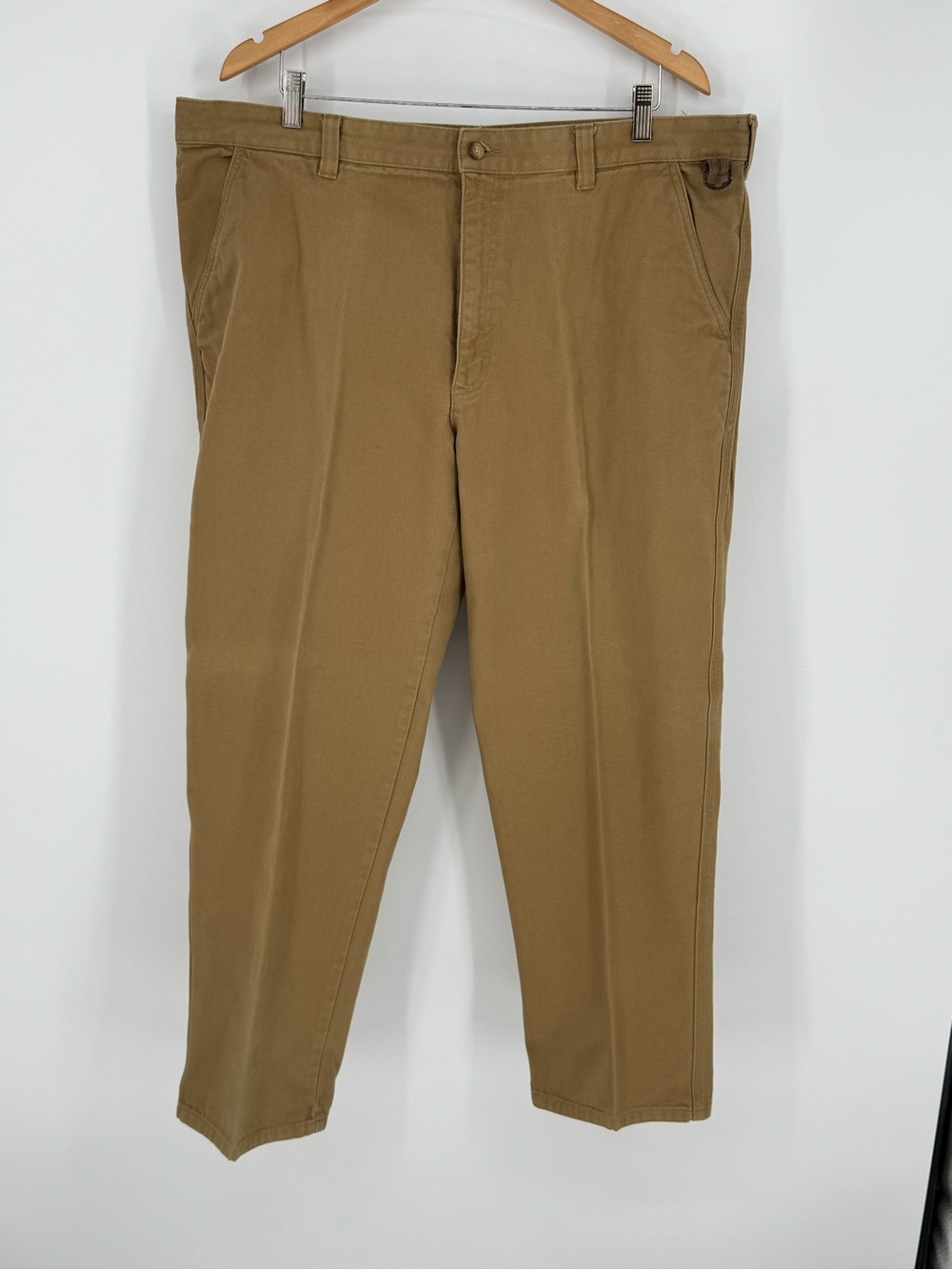 Orvis Pants Men’s Size 42x30 Brown Tan Cotton Twill Canvas Chino Heavy Pants K8
